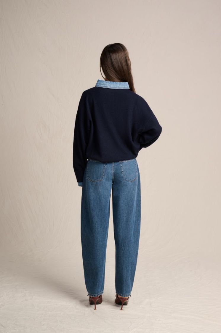 DENIM COLLAR NIGHT BLUE