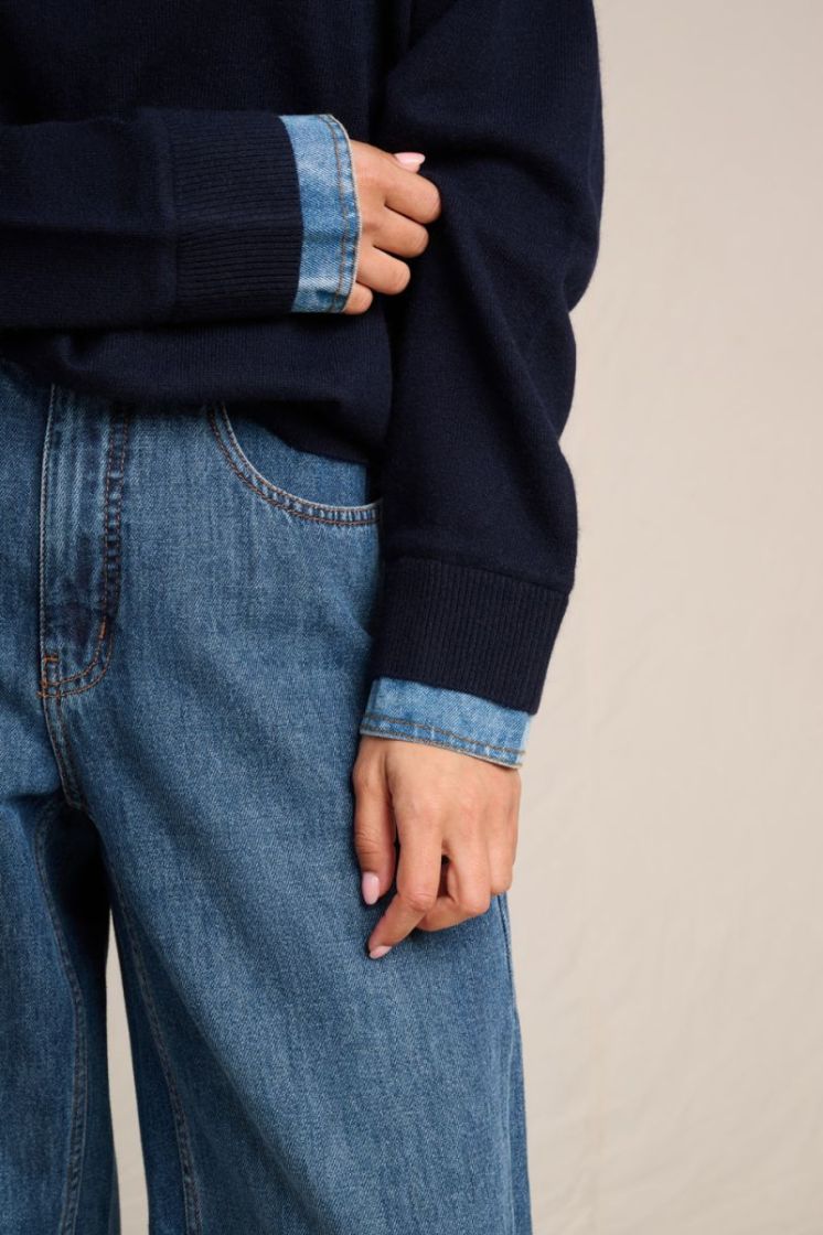 DENIM COLLAR NIGHT BLUE