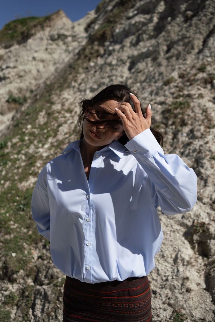 POPLIN SHIRT SKY