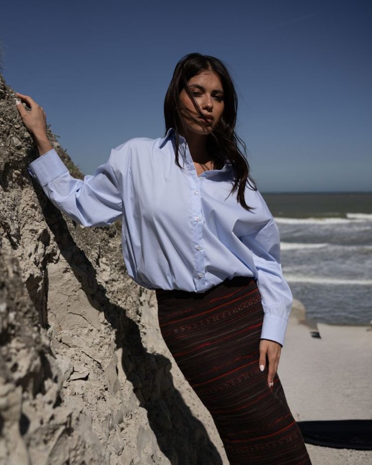 POPLIN SHIRT SKY