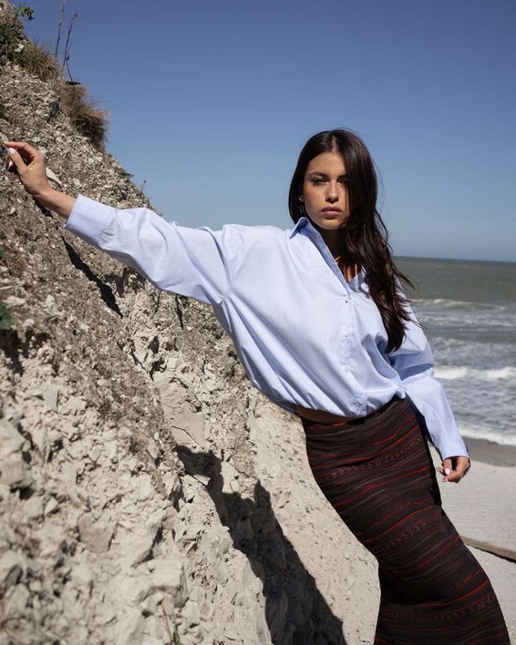 POPLIN SHIRT SKY
