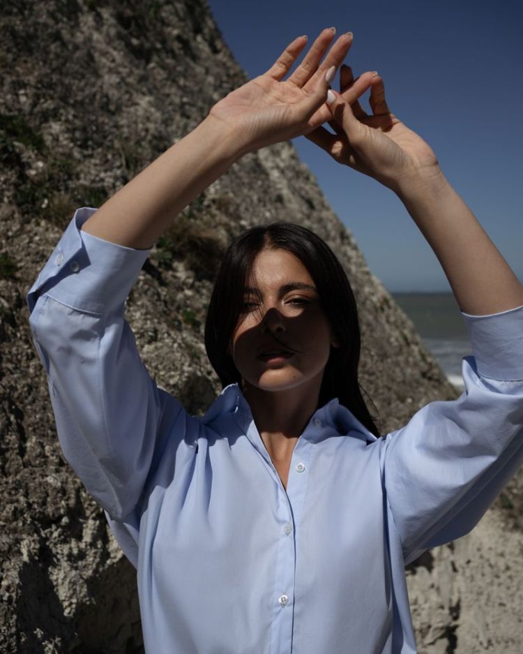 POPLIN SHIRT SKY