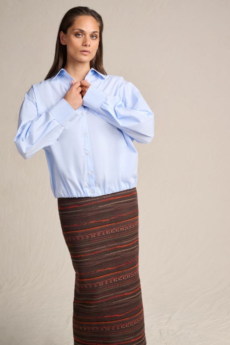 WOVEN SKIRT COCOA