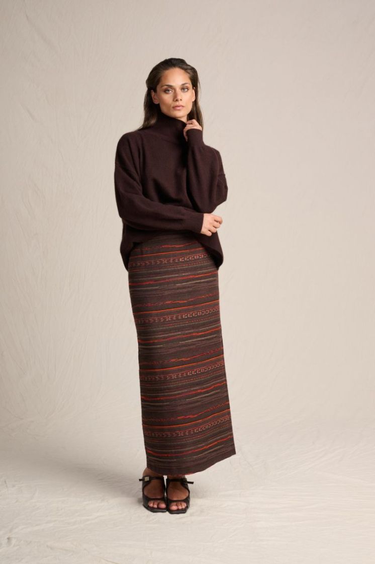 WOVEN SKIRT COCOA