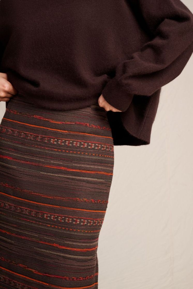 WOVEN SKIRT COCOA