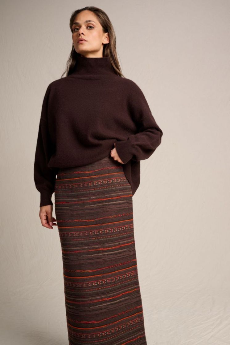 WOVEN SKIRT COCOA