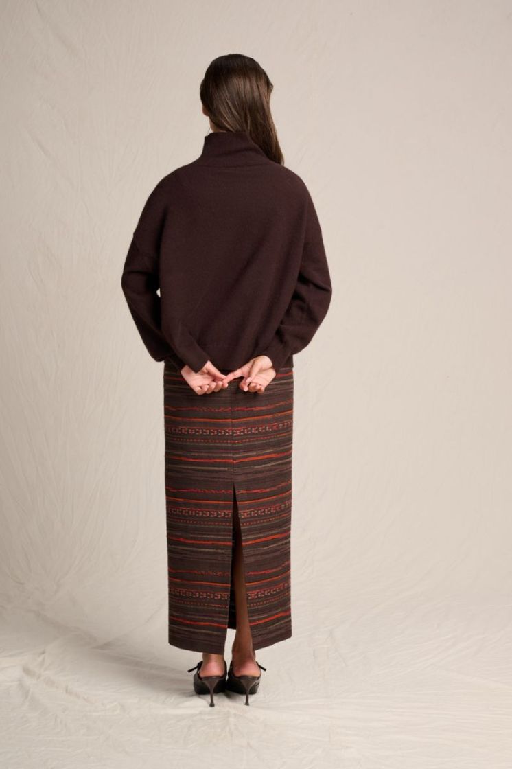 WOVEN SKIRT COCOA