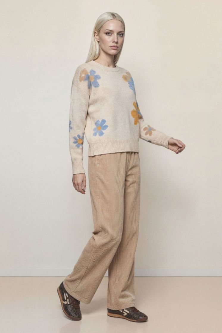 RECYCL NYLON ALPACA WOOL 1290 BUTTER/ASH