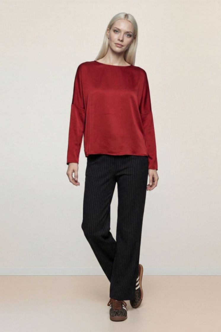 VISC SATIN ELASTAN 28 DARK RED