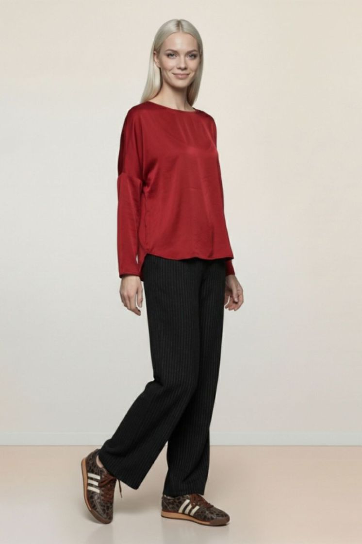 VISC SATIN ELASTAN 28 DARK RED