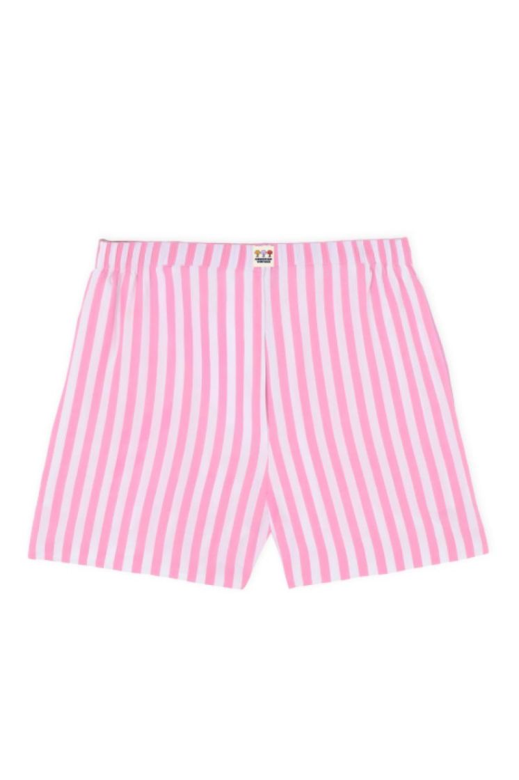 RAYE COTON SHORT RAYURE ROSE