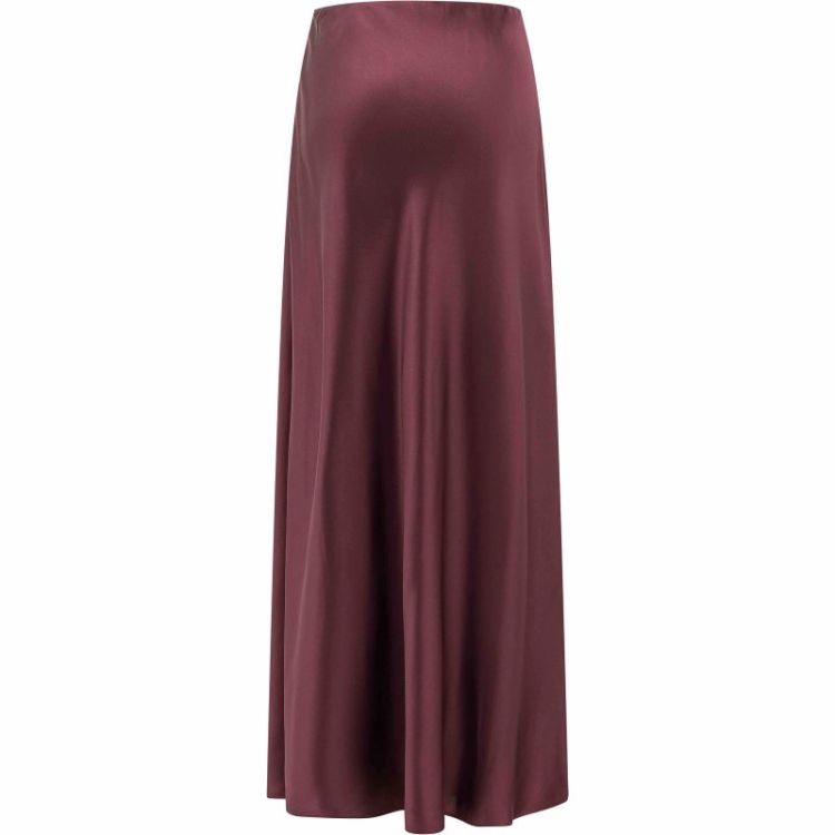 SILK LONG SKIRT 570 BURGUNDY