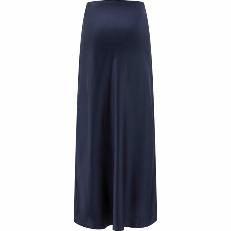 SILK LONG SKIRT 872 NIGHT BLUE