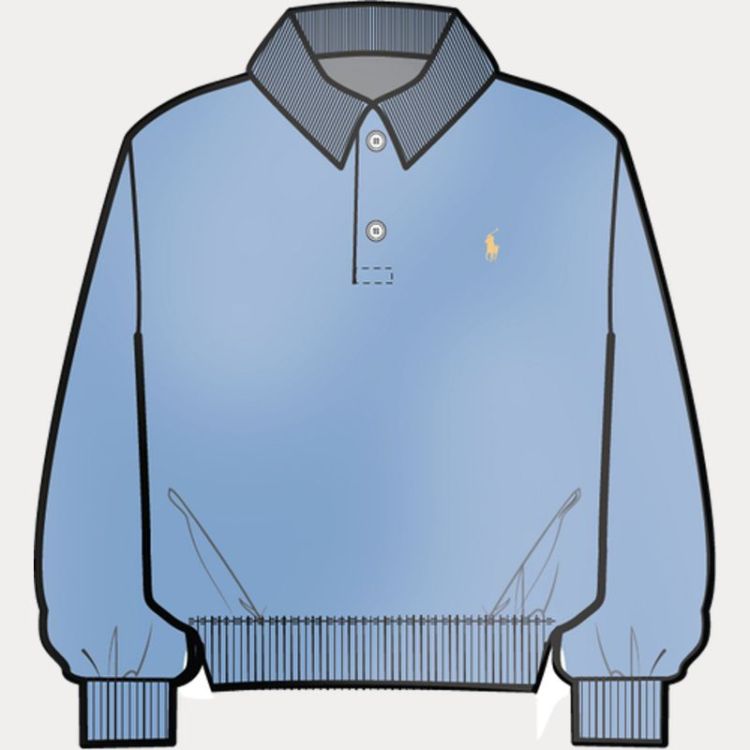 LIGHTWEIGHT FLEECE LONG-SLEEVE BABY BLUE