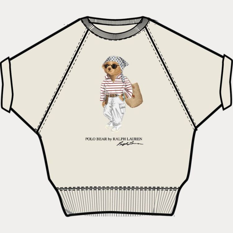 POLO BEAR FLEECE SHORT-SLEEVE  WARM WHITE