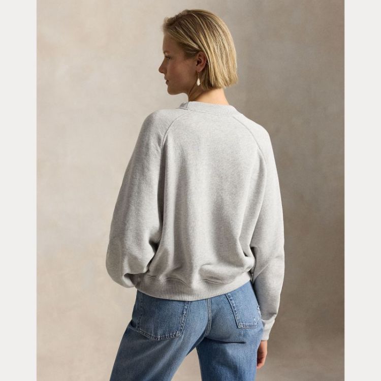 POLO BEAR LTWEIGHT FLEECE CREW LT SMOKE HEATHE