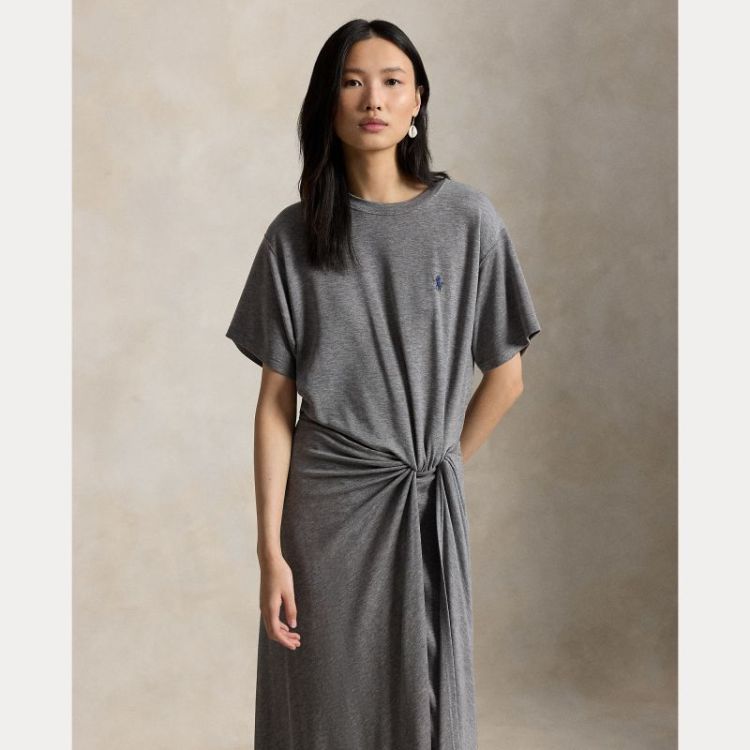 KNIT TSHIRT DRESS GREY HEATHER AS