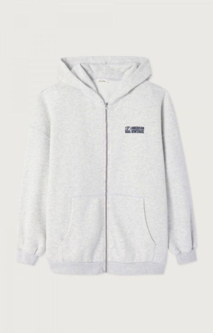 V SWEAT HEATHER GREY