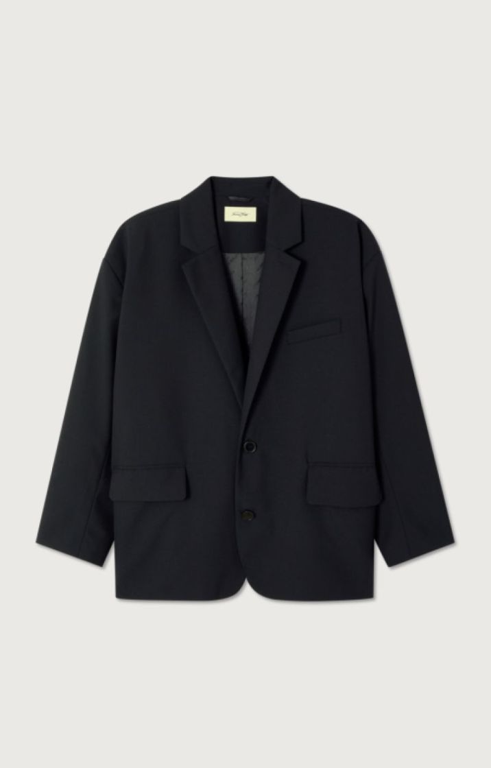OVERSIZED LOGO BLAZER NAVY