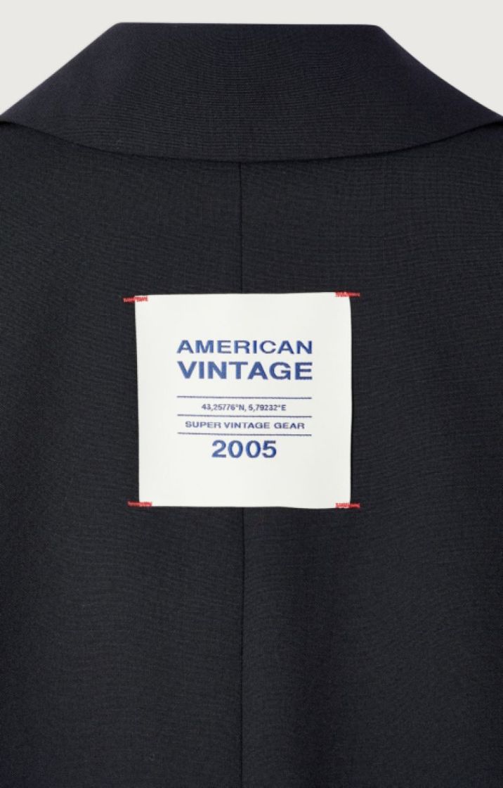 OVERSIZED LOGO BLAZER NAVY