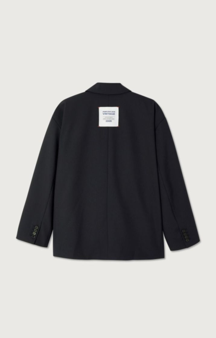 OVERSIZED LOGO BLAZER NAVY
