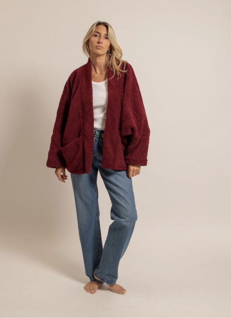 VOILE DE COTON  BORDEAUX
