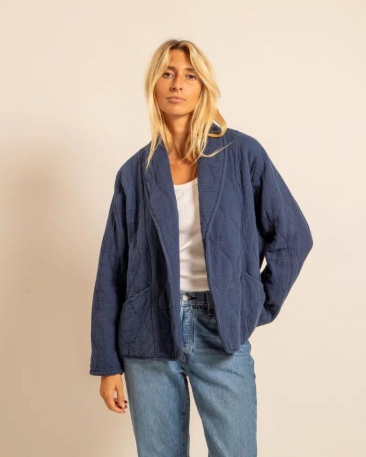 VOILE DE COTON  MARINE