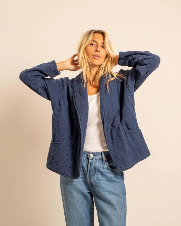VOILE DE COTON  MARINE