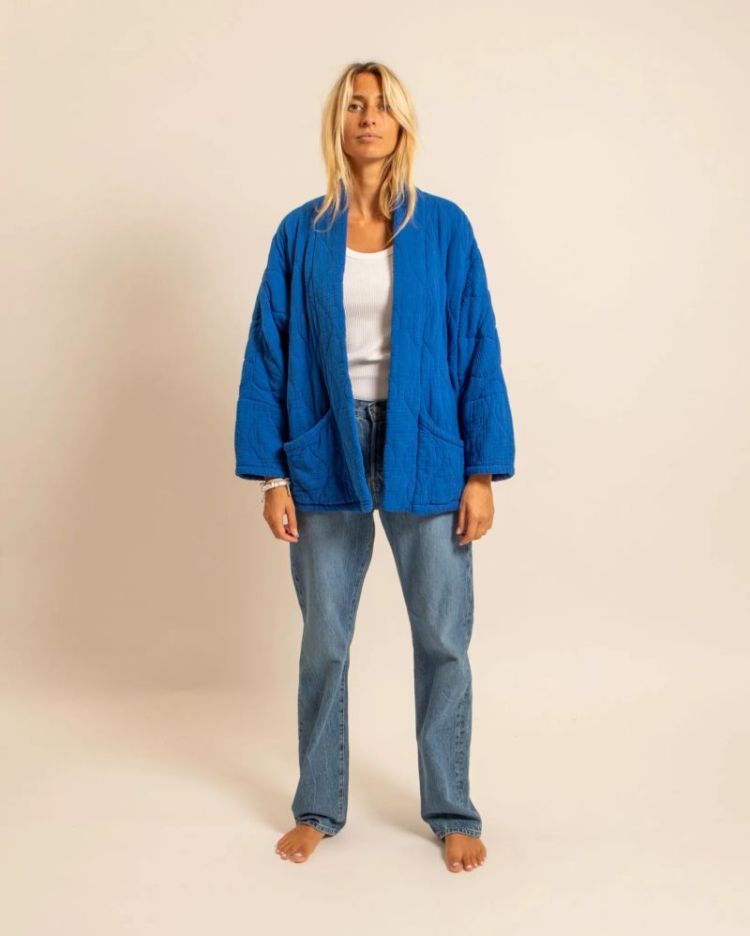 VOILE DE COTON  AZUR