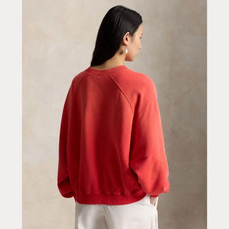 LIGHTWEIGHT FLEECE CREWNECK BRIGHT HIBISCUS