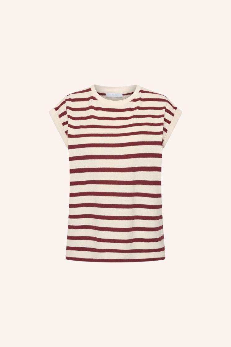 STRIPE SS BURGUNDY