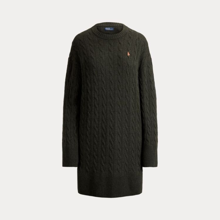 KNITTED DRESS OLIVE UMBER HEA