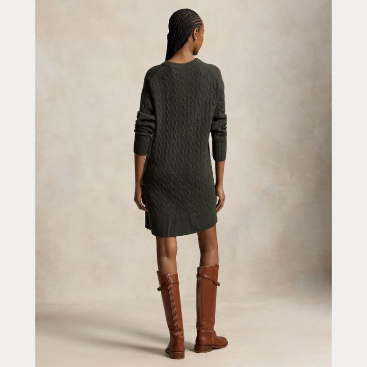 KNITTED DRESS OLIVE UMBER HEA