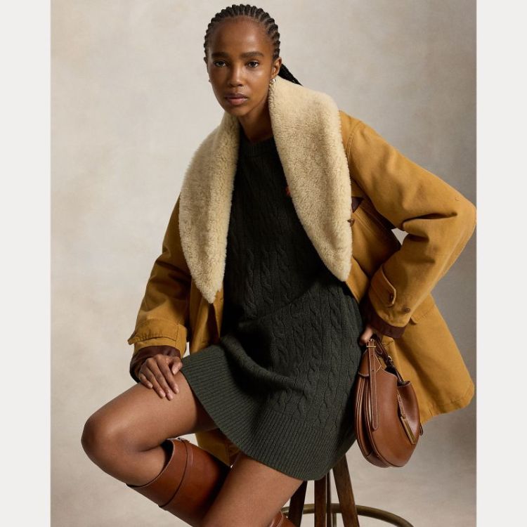 KNITTED DRESS OLIVE UMBER HEA
