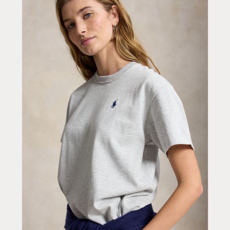 LOGO COTON JERSEY TSHIRT SS CN GREY ASH HEATHE
