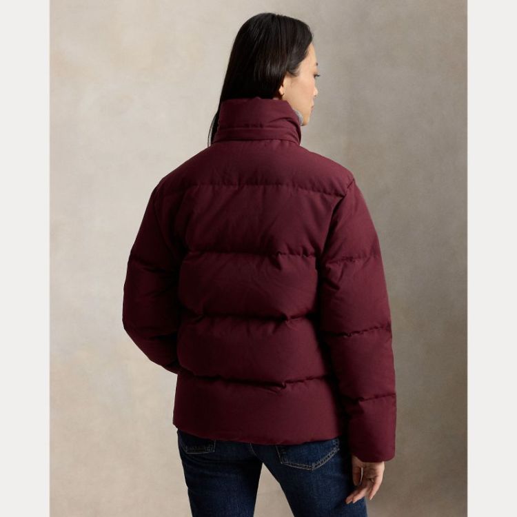 WOVEN PUFFER COAT CLASSIC WINE