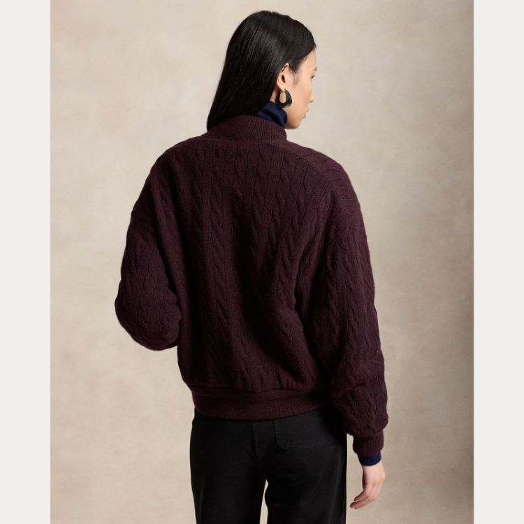 SWEATER BOMBER SNAPPED COAT DAMSON MELANGE