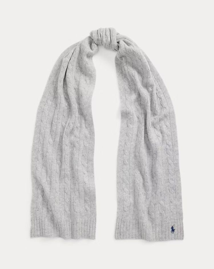 CASHMERE SCARF OBLONG 004 SOFT GREY