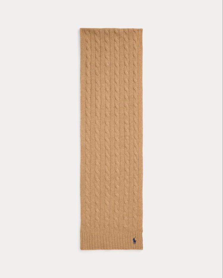CASHMERE SCARF OBLONG 003 CAMEL