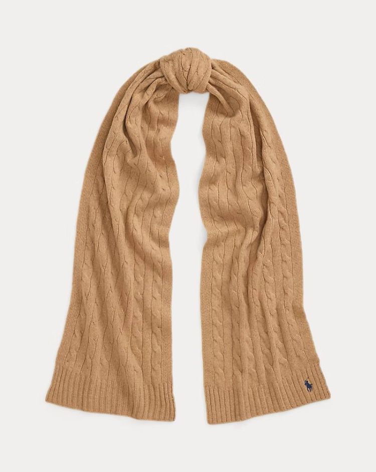 CASHMERE SCARF OBLONG 003 CAMEL