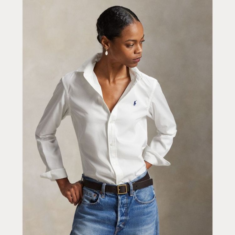LS BUTTON FRONT SHIRT WHITE