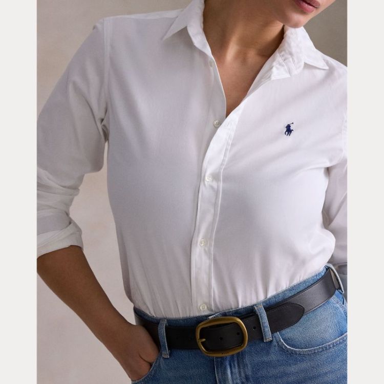 LS BUTTON FRONT SHIRT WHITE
