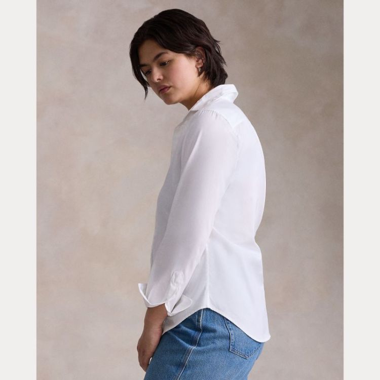 LS BUTTON FRONT SHIRT WHITE