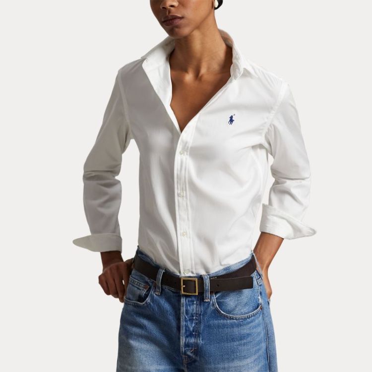 LS BUTTON FRONT SHIRT WHITE