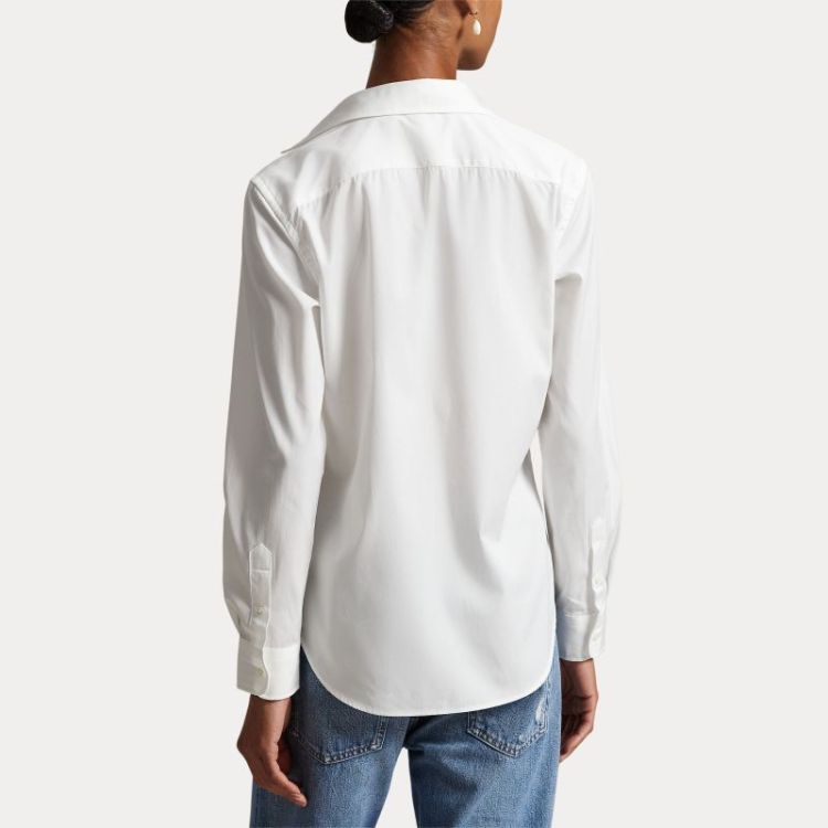 LS BUTTON FRONT SHIRT WHITE