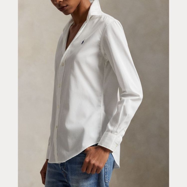 LS BUTTON FRONT SHIRT WHITE