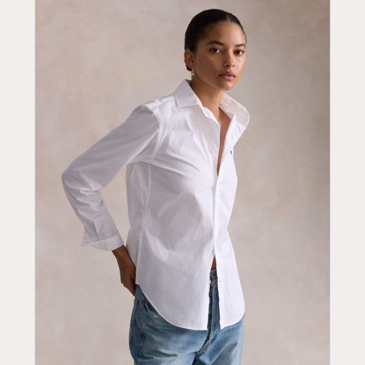 LS BUTTON FRONT SHIRT WHITE