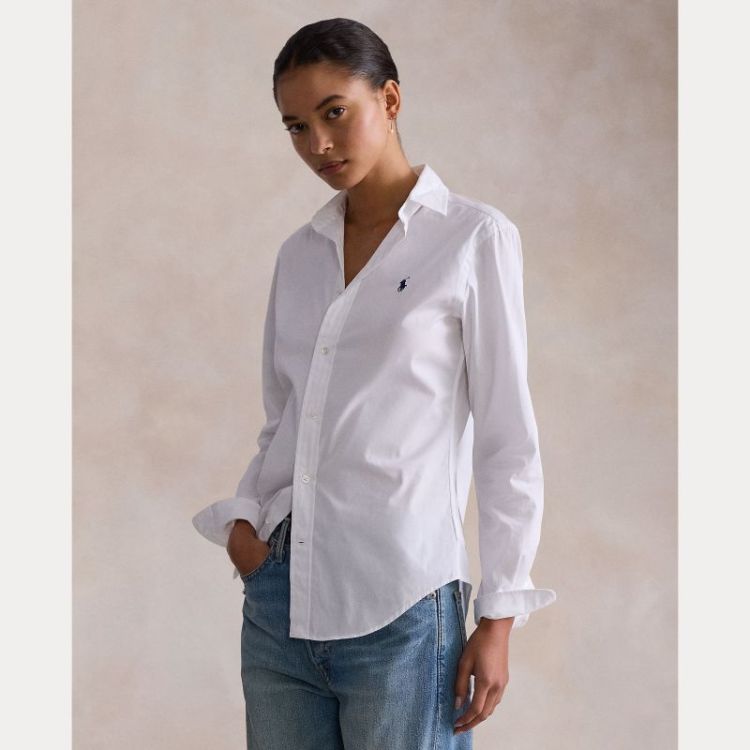 LS BUTTON FRONT SHIRT WHITE