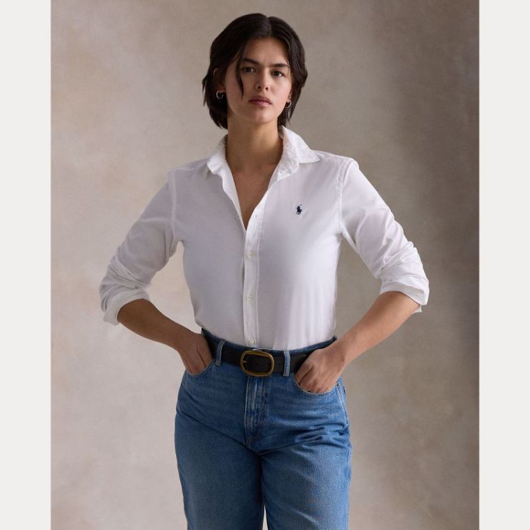 LS BUTTON FRONT SHIRT WHITE