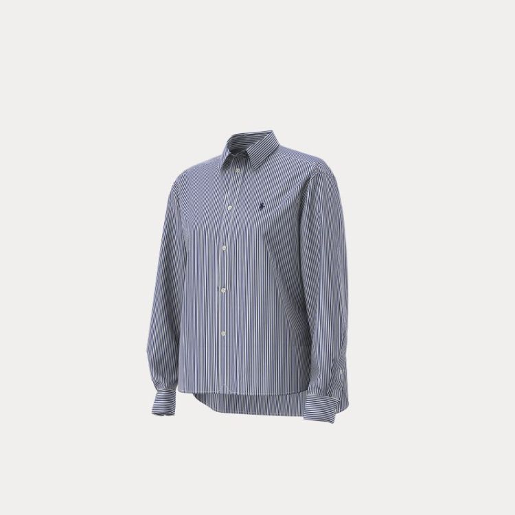 LS BUTTON FRONT SHIRT WHITE/FALL ROYA